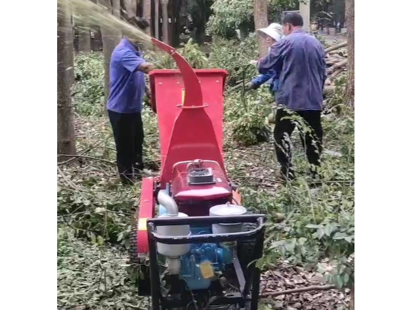 园林树枝粉碎机在公园绿化垃圾中的使用